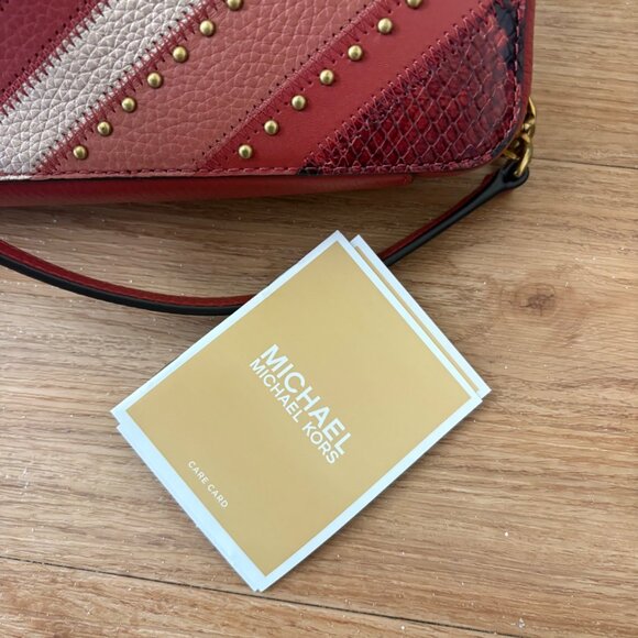 MICHAEL Michael Kors Jet Set Crossbody Leather Purse Terracotta Multi NWT - Picture 8 of 8